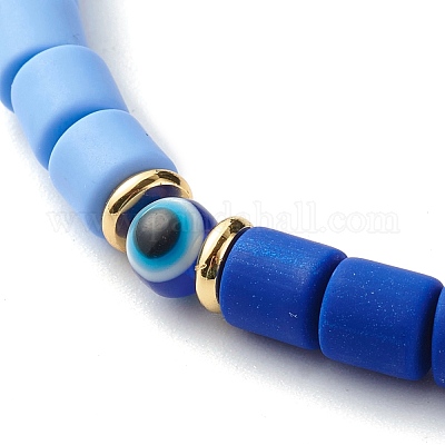 Buy wholesale Polymer Clay Beads Necklace On Fishing Wire - Blue