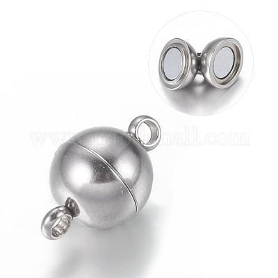 Wholesale 304 Stainless Steel Magnetic Clasps with Loops 