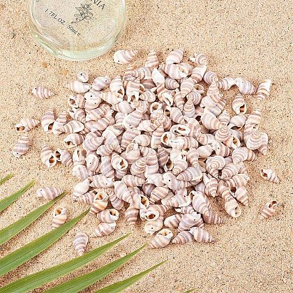 PandaHall Elite 約250gの小さな貝殻オーシャンビーチスパイラル貝殻クラフトチャームキャンドル作り 家の装飾  ビーチのテーマパーティーの結婚式の装飾 水槽と花瓶のフィラー