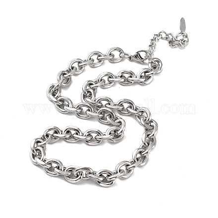 304 collar de cadena rolo de acero inoxidable NJEW-D045-01P-1