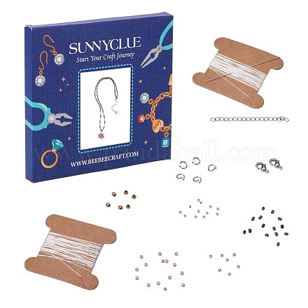 Sunnyclue Saatperlen-Halsketten-Sets zum Selbermachen DIY-SC0005-07A-1