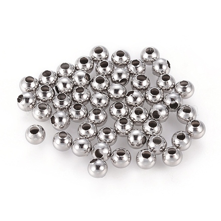 304 Stainless Steel Hollow Round Seamed Beads STAS-R032-8mm-1