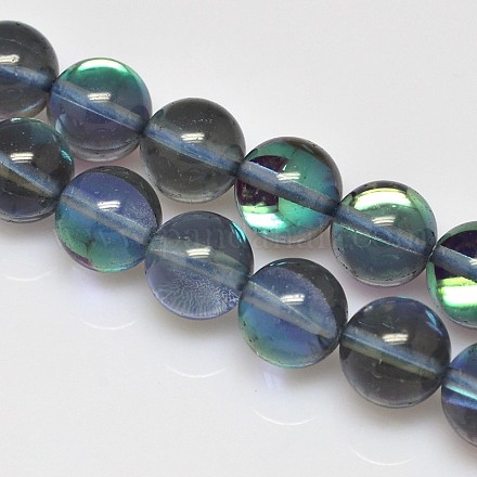 Synthetical Moonstone Beads Strands G-G585-8mm-03-1