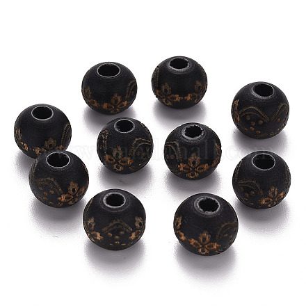 Расписные бусы из натурального дерева X-WOOD-N006-03A-10-1