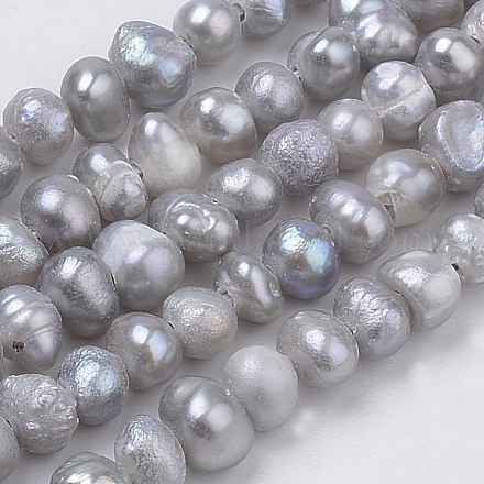 Fili di perle di perle d'acqua dolce coltivate naturali X-PEAR-S012-47-1