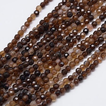 Chapelet de perles rondes en agate naturelle X-G-L084-4mm-05-1