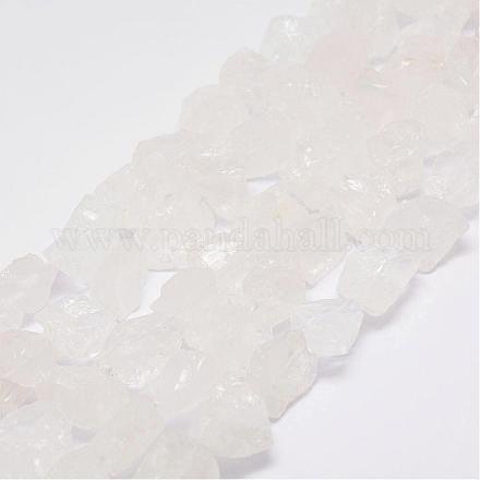 Brins bruts de perles de cristal de quartz naturel G-E343-11-1