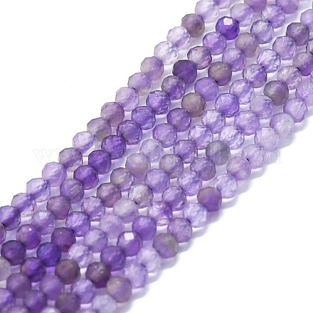 Natural Amethyst Beads Strands G-P457-A01-15-1