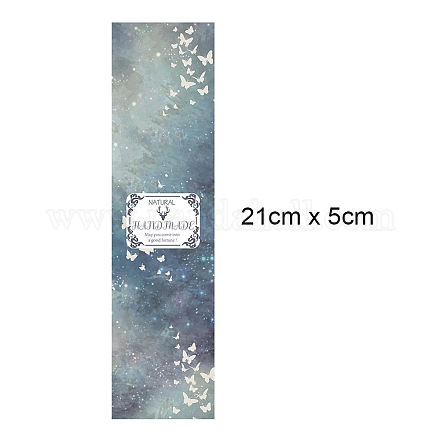 Etiqueta de papel de jabón hecho a mano con tema de cielo estrellado DIY-WH0243-380-1