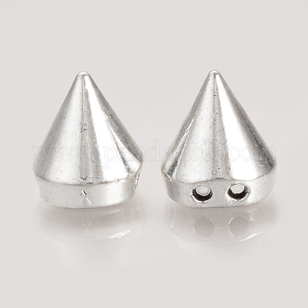 Perles de rivet en alliage de style tibétain TIBEP-S313-04AS-RS-1