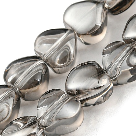 Brins de perles de verre transparentes plaquées lustre EGLA-G037-09A-PL02-1