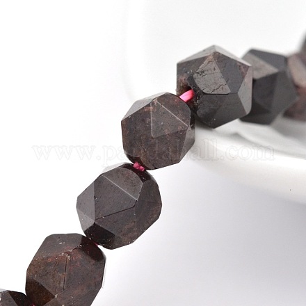 Natürliche Granat facettierte Perlen Stränge G-P088-13-6mm-1