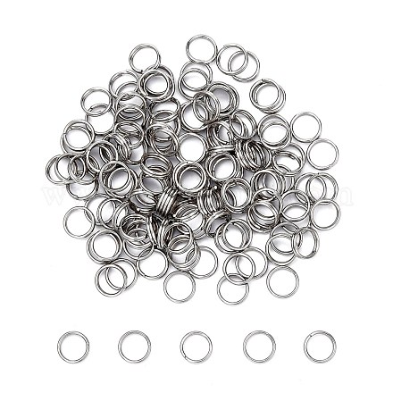 304 anelli portachiavi in ​​acciaio inox STAS-E010-6x1mm-2-1