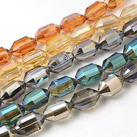 Electroplated Glass Beads EGLA-E006-M-1