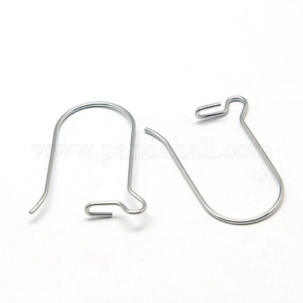 316 Surgical Stainless Steel Hoop Earrings Findings Kidney Ear Wires X-STAS-E009-5-1