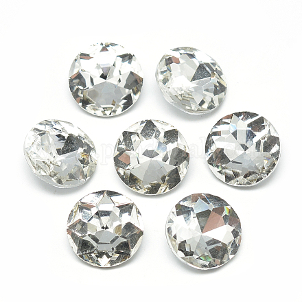 Cabujones de cristal con rhinestone RGLA-T029-14mm-01-1