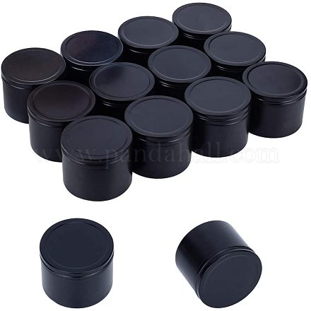 Pandahall 20 Packung 50 ml Metalldosen Deep Solid Slip Top Runde Zinnbehälter mit Deckel Metall Aufbewahrungsdosengläser für Kosmetika CON-PH0001-63B-1