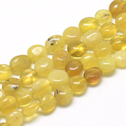 Natural Yellow Opal Beads Strands X-G-R445-8x10-06-1