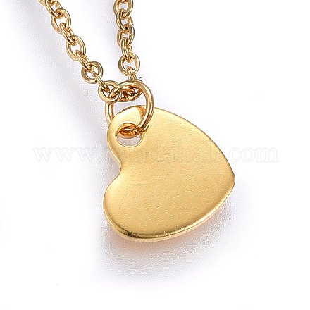 304 Stainless Steel Pendant Necklaces NJEW-H488-10G-1