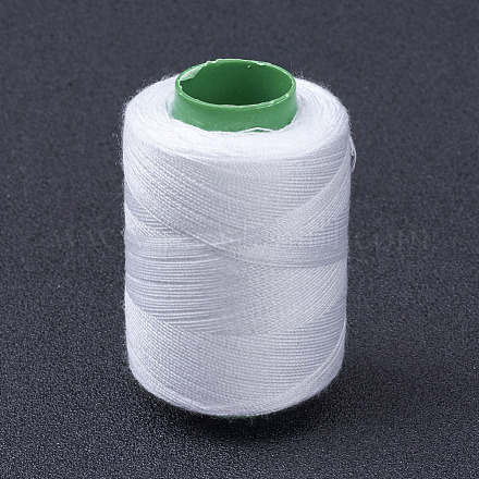 Fils à coudre en polyester pour tissus ou bricolage X-NWIR-WH0001-30-1