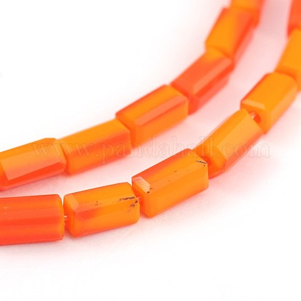 Faceted Rectangle Glass Beads Strands GLAA-J065-B21-1