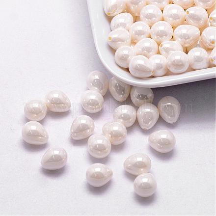 ABS Plastic Imitation Pearl Beads OACR-L008-8x10-D01-1