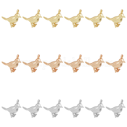 SUPERFINDINGS 18Pcs 3 Colors Brass Charms KK-FH0005-96-1