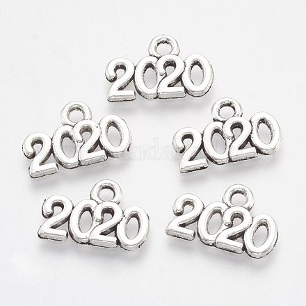 Tibetan Style Alloy Charms TIBE-T010-35AS-RS-1