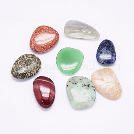 Cuentas de piedras preciosas naturales y sintéticas mezcladas G-K177-02-1
