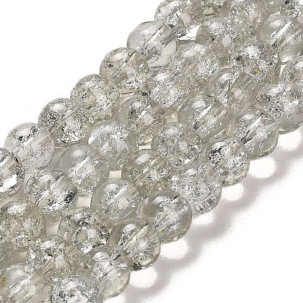 Chapelets de perle ronde en verre craquelé transparent peint DGLA-Q018-6mm-41-1