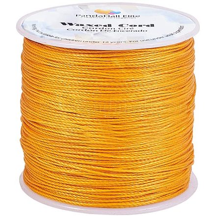 PandaHall Elite about 106m 0.5mm Round Waxed Polyester Cords Thread Beading String Spool for Bracelet Necklace Jewelry Making Macrame Supplies YC-PH0002-05D-1