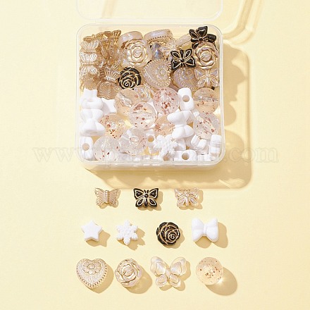 90 pièces 11 perles acryliques de style mixte MACR-FS0001-39-1