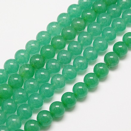 Chapelets de perles en jade de Malaisie naturelle G-M101-8mm-06-1