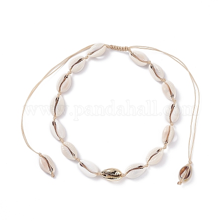Perlenketten aus natürlichen Kaurimuschel Perlen X-NJEW-JN03744-02-1