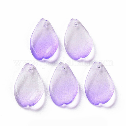 Transparent Spray Painted Glass Pendants GLAA-S190-014A-08-1