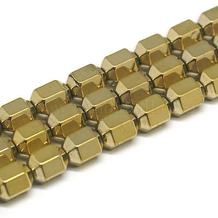 Non-magnetic Synthetic Hematite Beads Strands G-K010-6x8mm-02-1