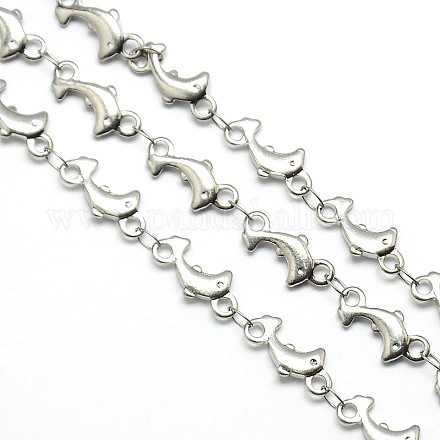Stainless Steel Decorative Dolphin Link Chains STAS-M032-36P-1