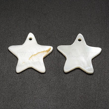 Sterne Süßwasser Muschel Anhänger SHEL-M005-22-1