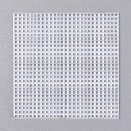 クロスステッチメッシュボード  プラスチックキャンバスシート  正方形  ホワイト  117x117x1.5mm DIY-WH0162-82-1