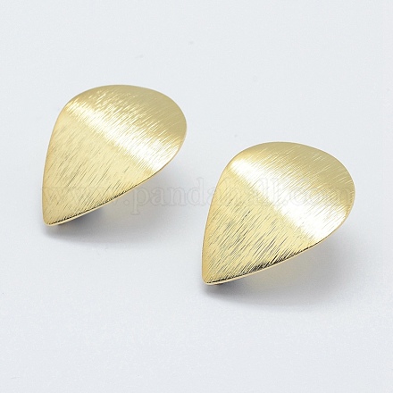 Brass Drawbench Stud Earring Findings X-KK-F728-15G-NF-1