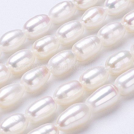 Fili di perle di perle d'acqua dolce coltivate naturali PEAR-P002-23-1