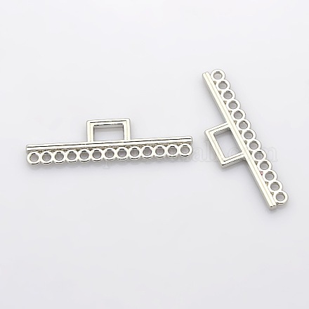 Filigree Rectangle Plating Zinc Alloy Chandelier Components PALLOY-N0099-20P-1