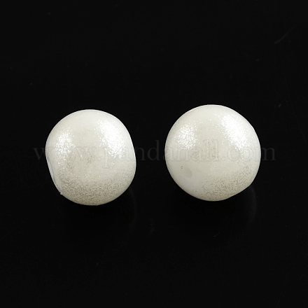 Perles en verre rondes peintes à la bombe  X-DGLA-Q015-6mm-01-1