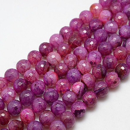 Natural Agate Round Beads Strand G-L084-14mm-31-1