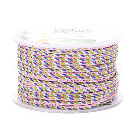 Разноцветный декоративный нейлоновый витой шнур NWIR-Z003-E15-1