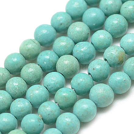 Chapelets de perles en turquoise naturelle G-Q954-22-6mm-1