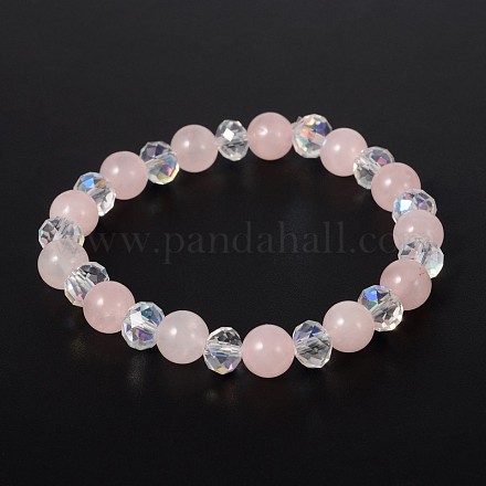 Pierres précieuses perles bracelets extensibles BJEW-JB01804-01-1