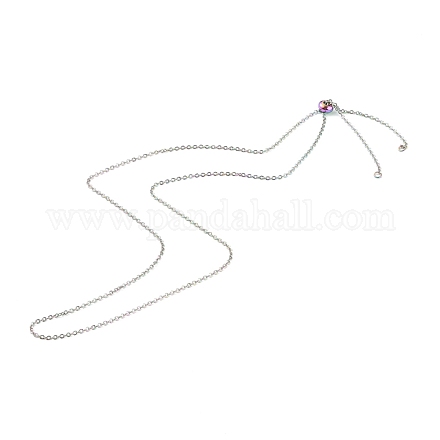 Ion Plating(IP) 304 Stainless Steel Slider Necklace Makings AJEW-JB00950-01-1