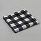 Disposable PE Tablecloths, Tartan Pattern, Rectangle, Black, 2740x1370x0.01mm