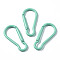 Aluminum Rock Climbing Carabiners, Key Clasps, Turquoise, 46x22.5x4.5mm, Inner Diameter: 39x16mm